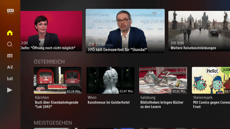 ORF TVThek - Fernsehen aus Österreich auf dem Amazon Fire TV Stick gucken